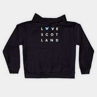 Love Saltire Flag Heart of Scotland Kids Hoodie